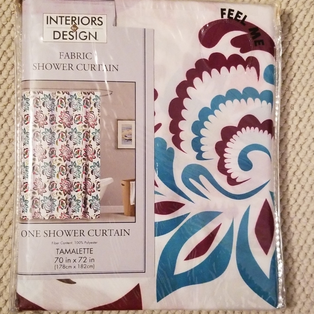NIP Interiors Design Fabric Shower Curtain 70x72"